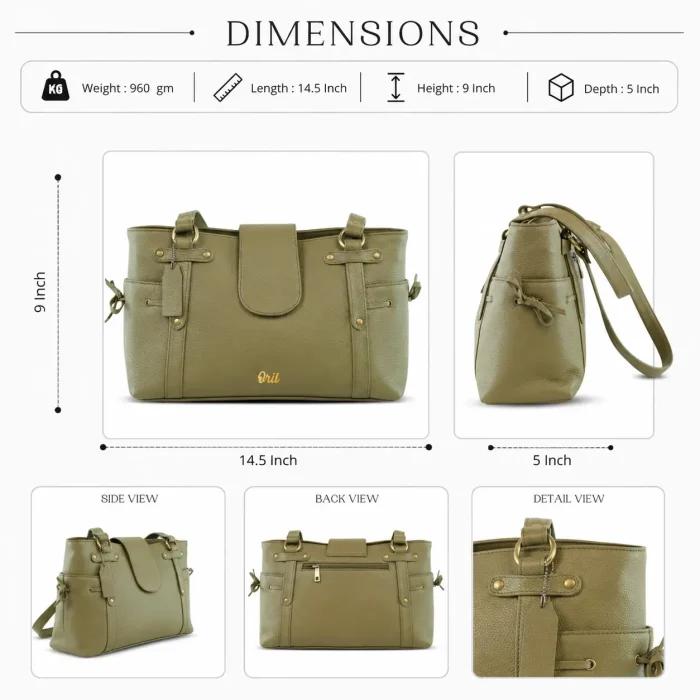 ORIL PRAGUE STRUCTURED SATCHEL BAG - Image 5