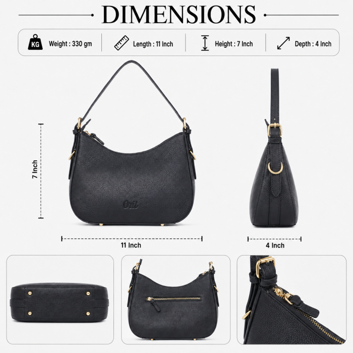 Oril Monaco Slouch Shoulder Bag - Image 14