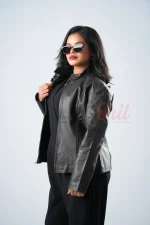 Oril Monarch Leather Blazer - Image 3