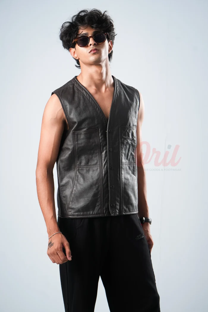 Oril Maverick Leather Vest - Image 3