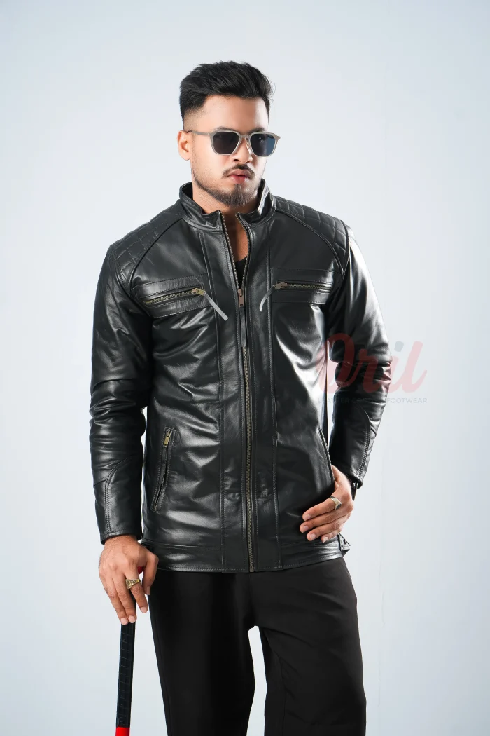 Oril Sovereign Quilted Biker Jacket - Image 2