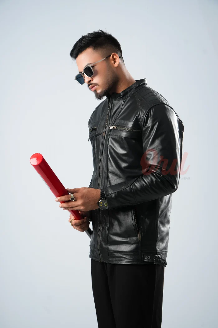 Oril Sovereign Quilted Biker Jacket - Image 3