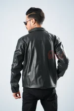 Oril Vantage Leather Shirt Jacket - Image 2