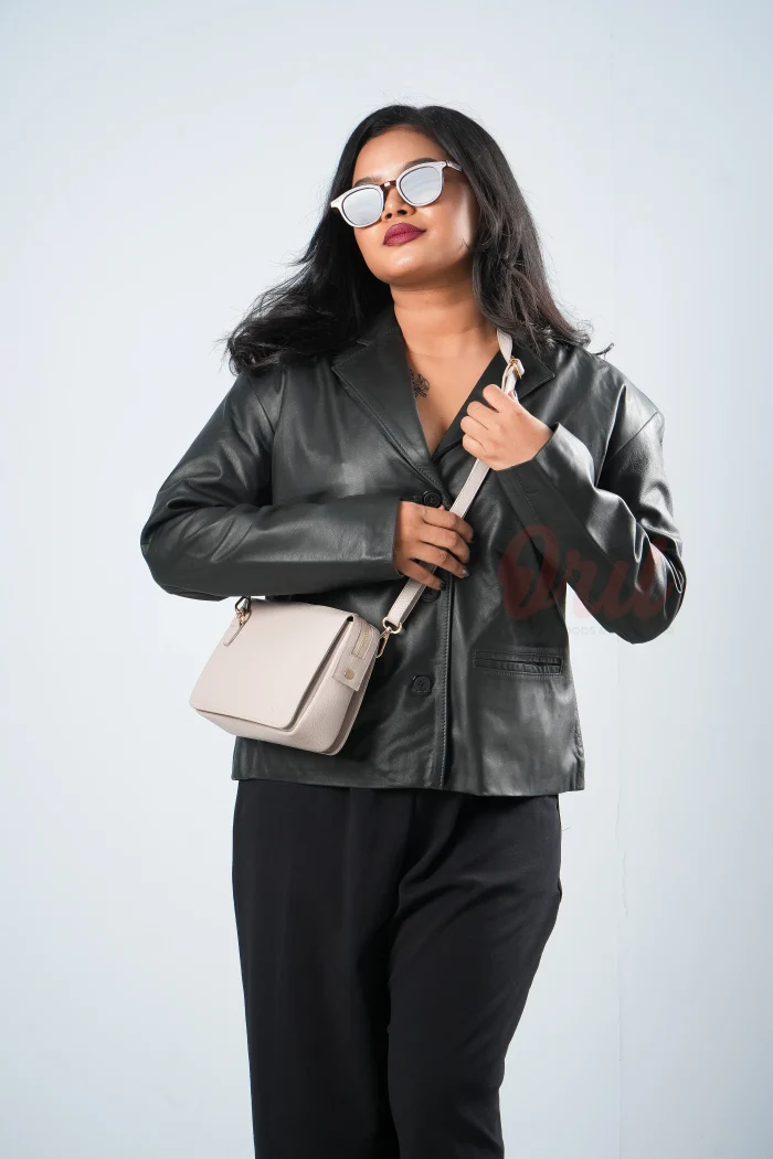 Oril Monarch Leather Blazer - Image 2