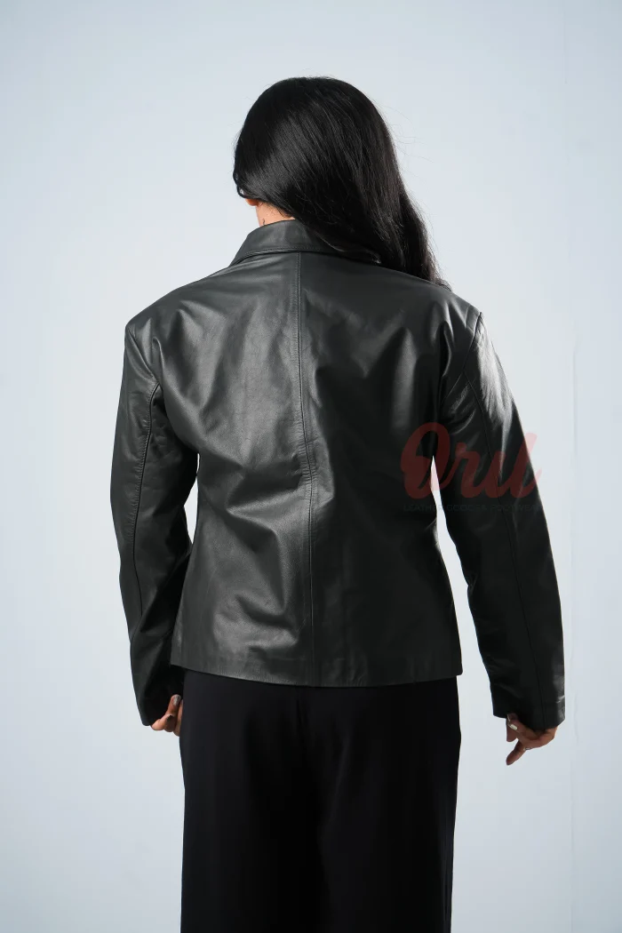 Oril Monarch Leather Blazer - Image 3